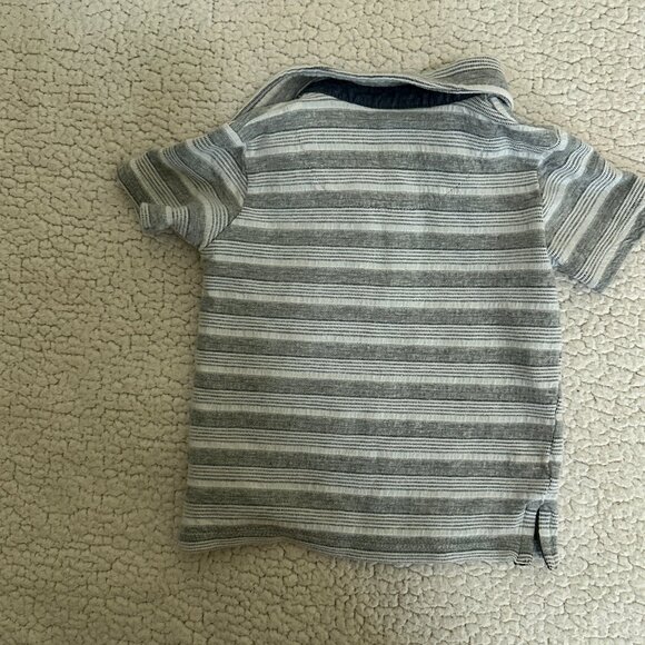 Fore!! Axel and Hudson Gray/White/Blue Stripe Polo * - Picture 3 of 3